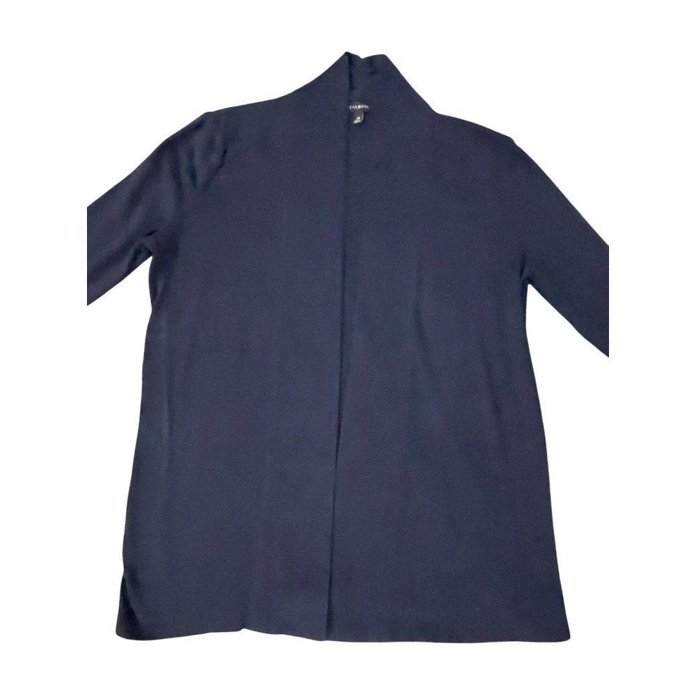 Talbots Cardigan Womens XS Used Open Front Dark Blue - Picture 5 of 10
